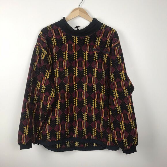 Vintage 90s The North Face Rage Pullover Fleece Jacket Adult L Mock Neck - Picture 1 of 11